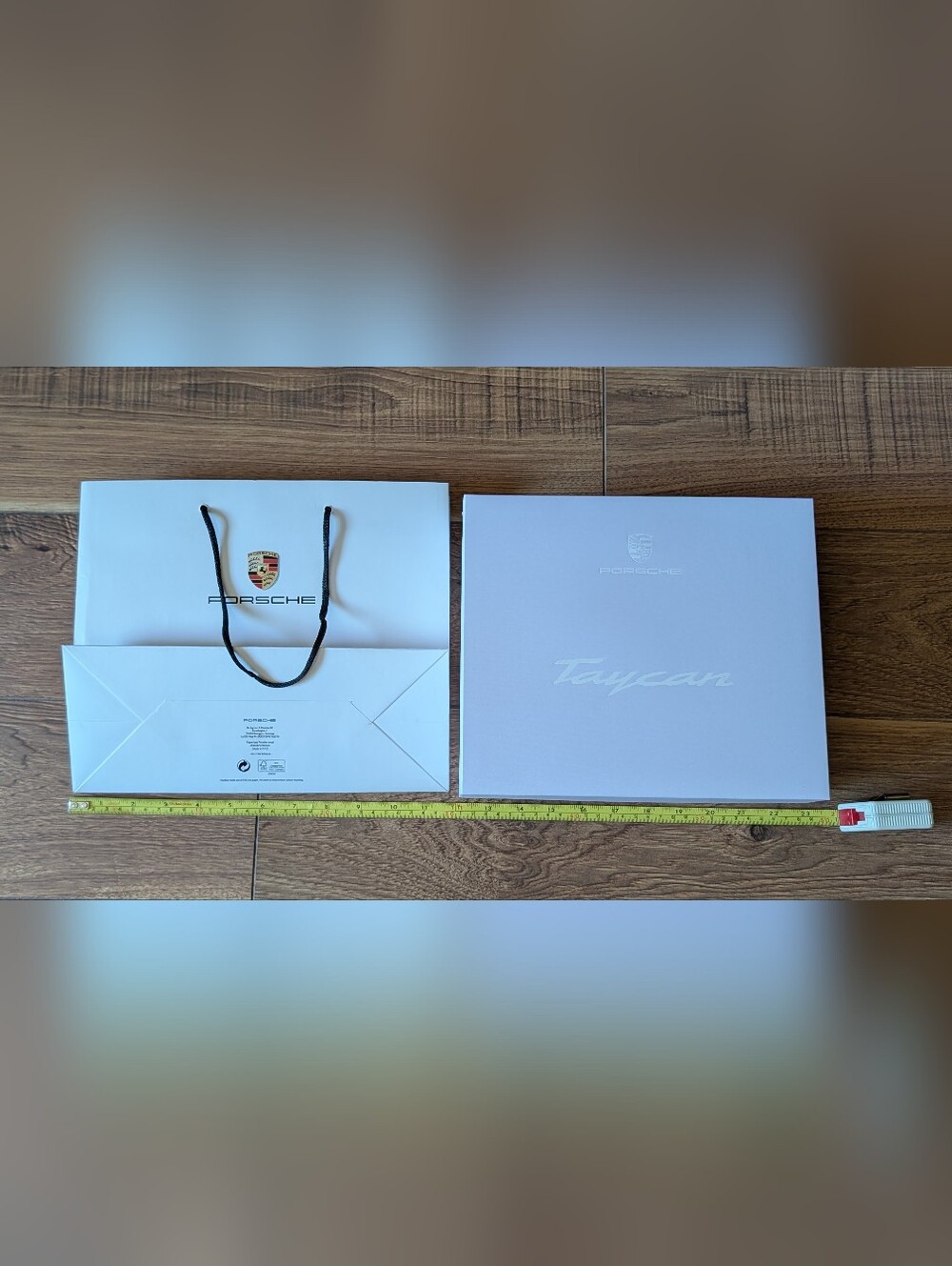 PORSCHE Taycan White Gift Box And Shopping/Gift Bag